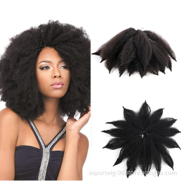 Afro Kinky Twist Soft Crochet Hair Extension Malibob Braid Hair Curly Ombre Synthetic Hair Attachment